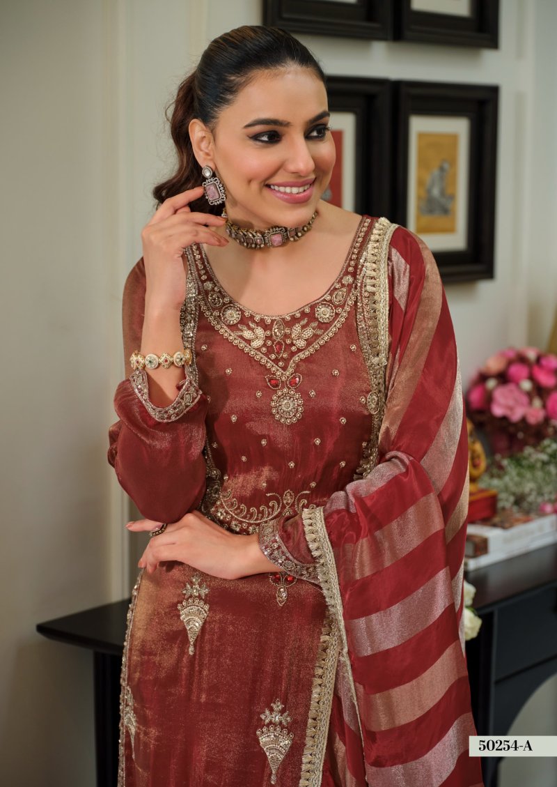 D 50254 A By Zaveri Viscose Simar Beats Readymade Suits